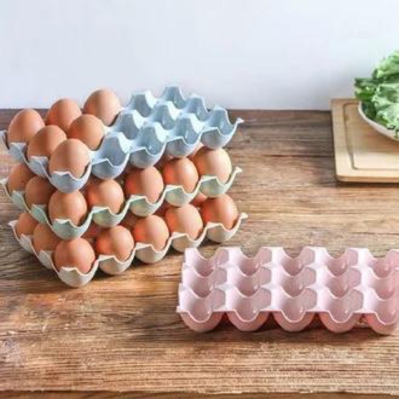 1 bekas telur muat 24biji telur rak telur egg organizer