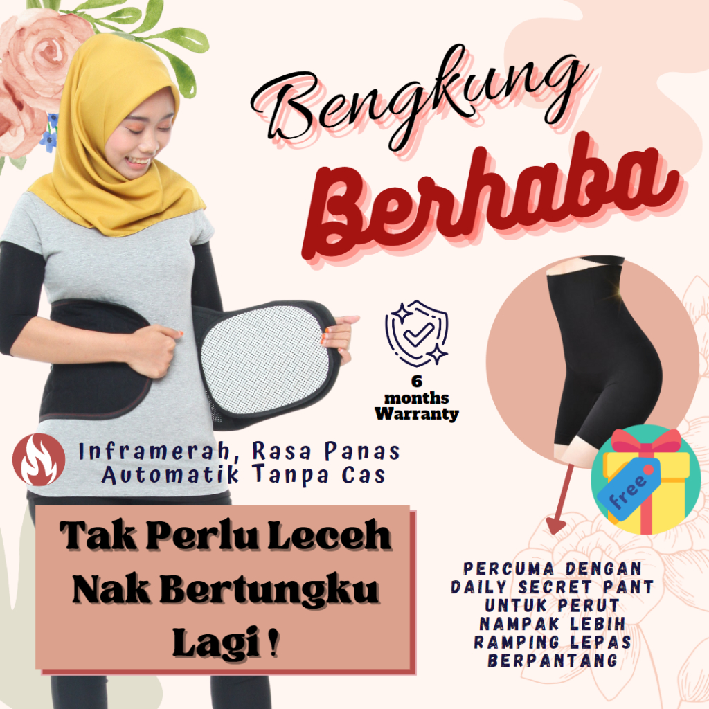 100% Original Bengkung Berpantang Panas Bertungku - Bersalin Normal Ceaser Moden Perut Corset Slimming Shapewear Kurus