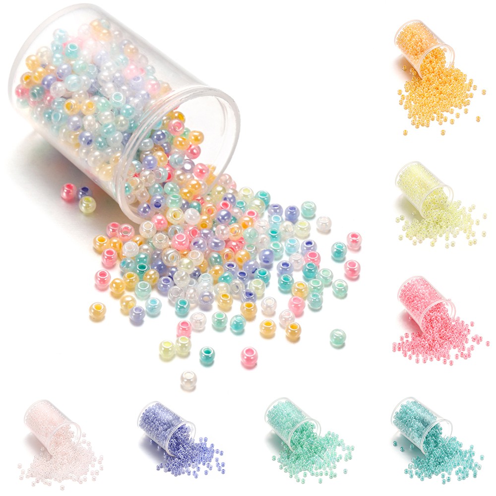 1000pcs/lot 2mm Sweets Candy Cream Color Cute Czech Glass Small Seed beads For DIY Bracelet Handmade Jewelry Making Supplies