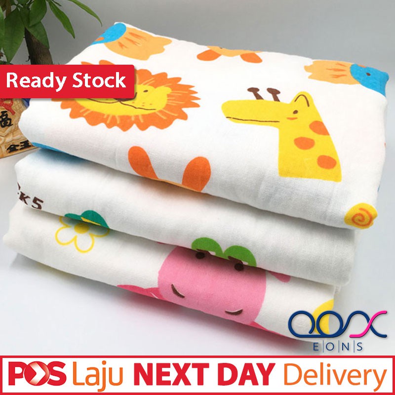 100% COTTON Fast Absorbent Baby Towel 60CM x 120CM Washable Fast Dry Kid Bath Towel Blanket Tuala Mandi Bayi 纯棉浴巾