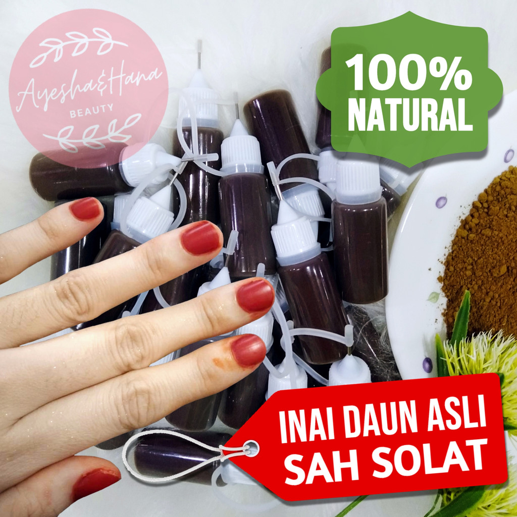 100% Natural Murah Inai Kuku Daun Asli Merah Tahan Lama Mesra Wuduk Tak Perlu Buff Kuku by A&H | Beauty Nail Care