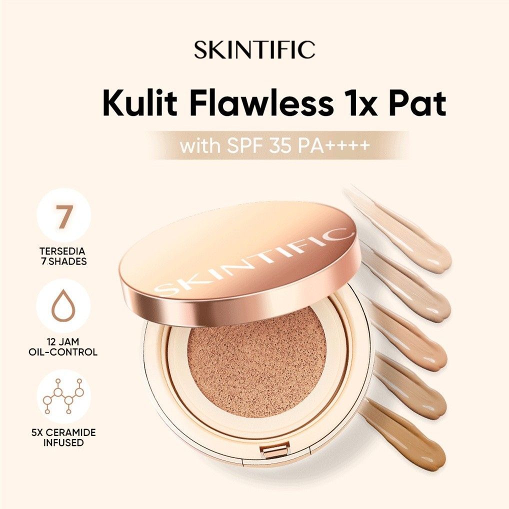 [100% Ori] SKINTIFIC Cover All Perfect Cushion High Coverage Poreless Flawless Foundation 24H Long-lasting SPF35 PA++++