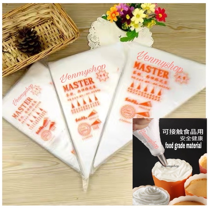 100Pcs/set piping bag Cream Icing Piping Decor Disposable Cake Pastry Bag baking tools裱花袋