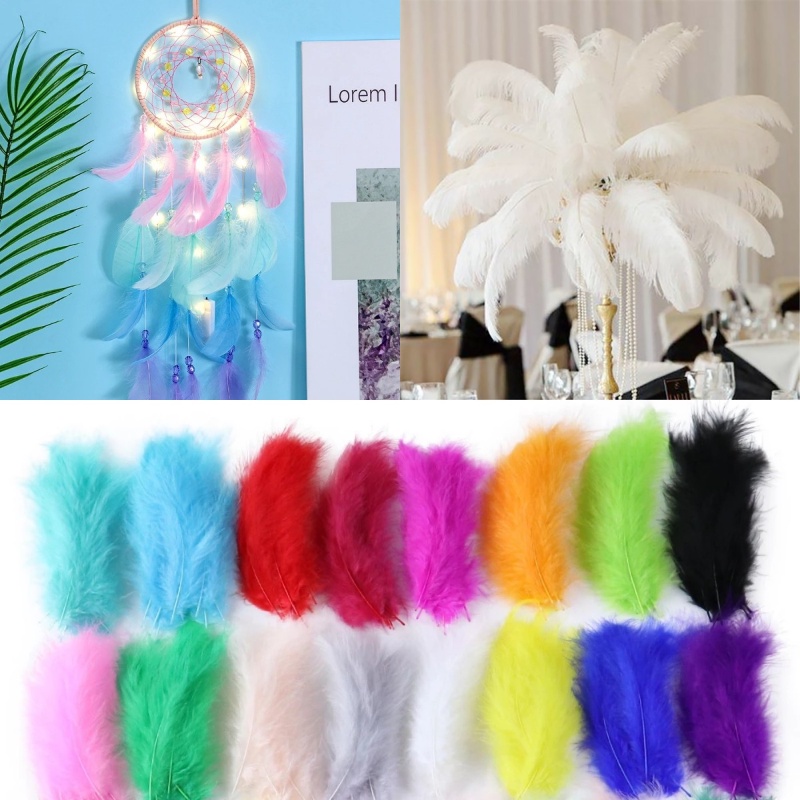 100 Pieces of Feather Small Floating Colorful Swan Feathers DIY Jewelry Wedding Home Decoration Handcrafted Artwork