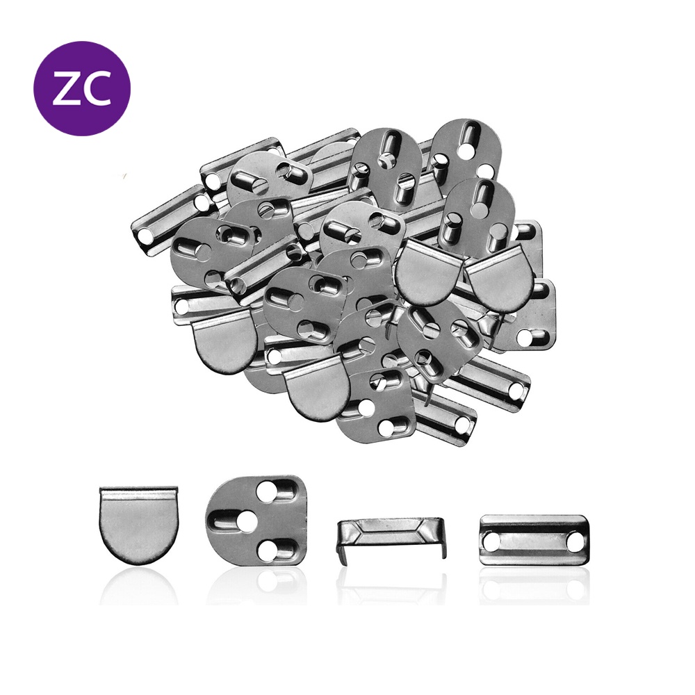 10pcs Sets of Silver Non-Sew On Clasp Trousers Hook and Bar Closure Clothing Fasteners