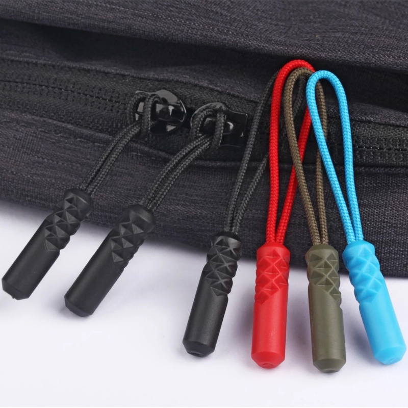 10Pcs Rope Zippers Puller End Fit Rope Tag Replacement Clip /Broken Buckle Pull Fixer /Suitcase Tent Backpack Zipper Cord