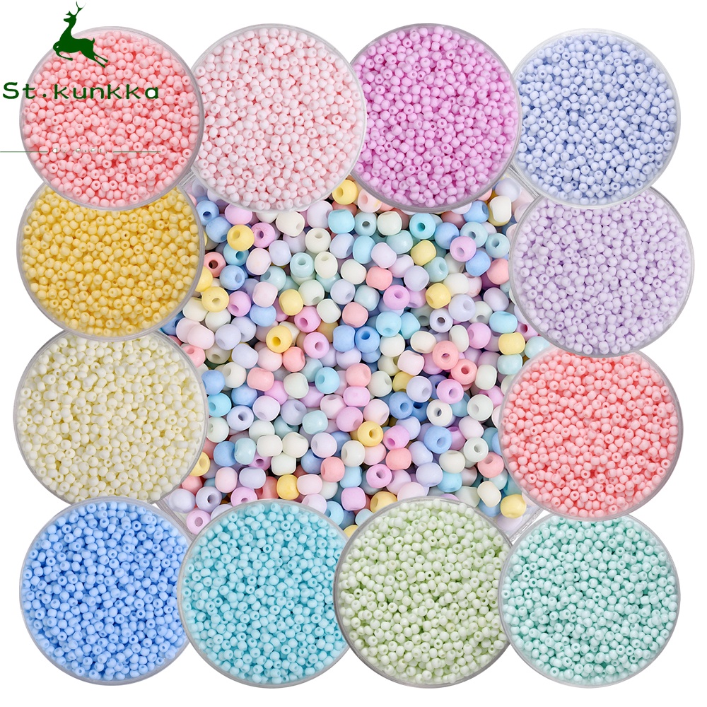 1200pcs 2-3mm Cute Macaron Rice Beads Czech Glass Seed Spacer Beaded Necklace Bracelet Manufacturing