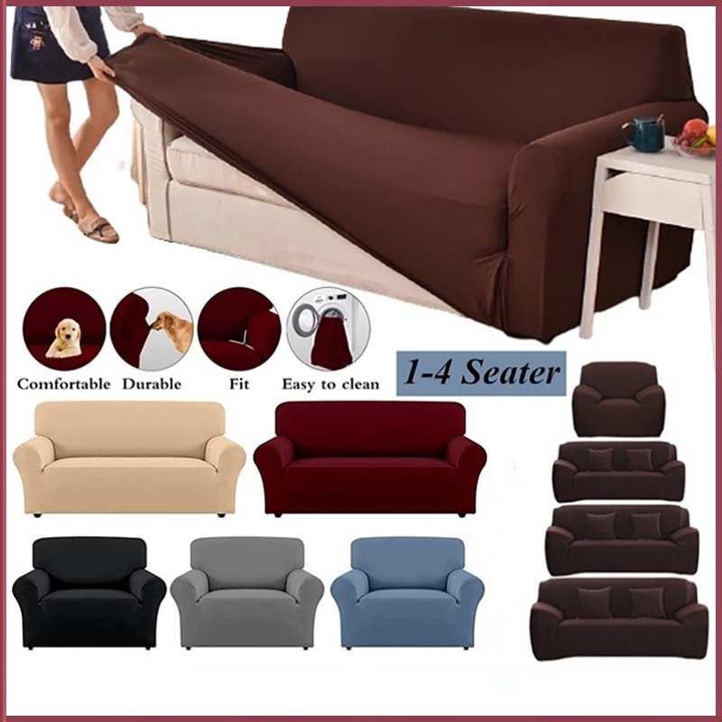 1/2/3/4 Seater Sofa Cover Dustproof Cover Sofa Cushion Cover Universal Slipcover Seat Cover Raya Decoration