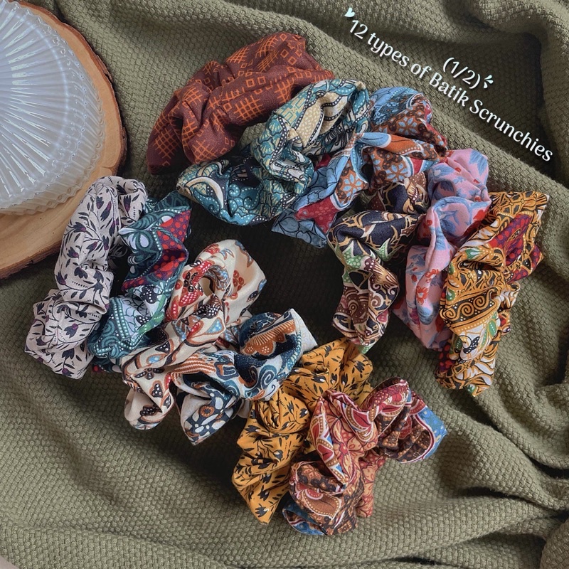 (1/2) Beautiful Batik Scrunchies / Sanggul - Made in Malaysia