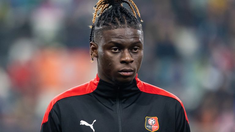 WARSAW, POLAND - 2023/02/16: Lesley Chimuanya Ugochukwu of FC Stade Rennais seen during the UEFA Europa League 2022/23
[ad_2]
</p data-eio=