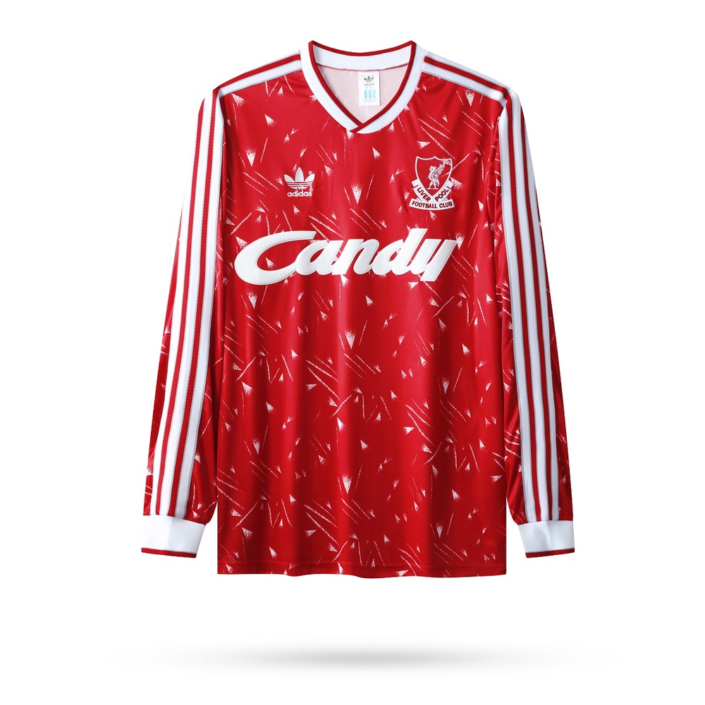 1989-1991 Liverpool (LS) Home Outdoor Sports Football Jersey Casual and Comfortable