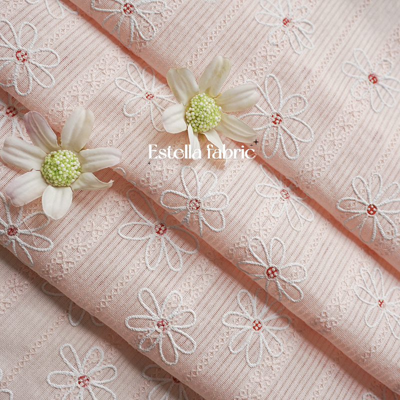 【1 Meter Price】55" Wide Cotton Jacquard Fabric Eco-friendly Clothing Available Children Pastoral Print