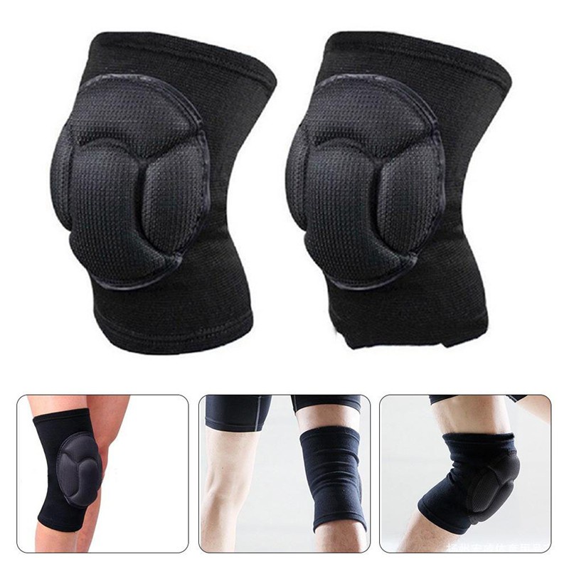 1 Pair Protective Knee Anti-collision Thick Sponge Pads Kneeling Dance yoga sports Rugby Football Volleyball Extreme Sports Anti-Slip Collision Avoidance kneepad Brace