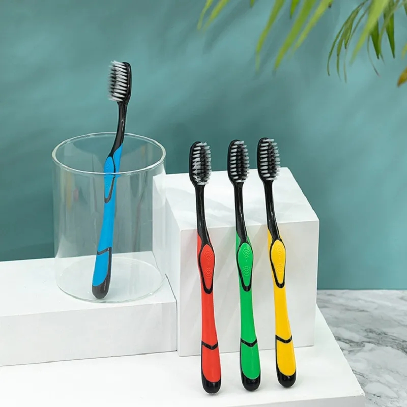 ❤️1Pc/10Pcs Bamboo Charcoal Soft Hair Toothbrush Household Toothbrush / Berus Gigi Jenis Lembut