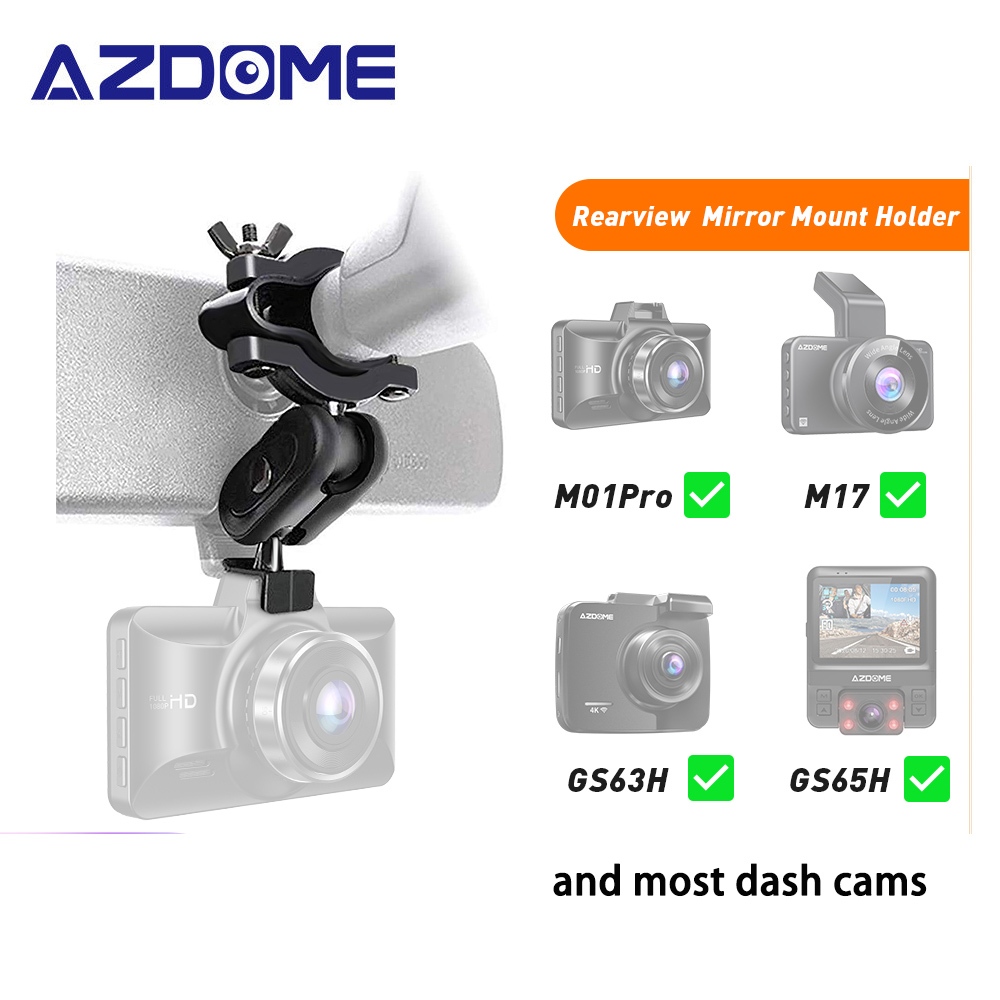 1PCS 360° Rotatable Rearview Mirror Mount for AZDOME M01 Pro/M17/GS63H, Dash Camera Holder Kit Bracket Suitable for Car Driving Recorder