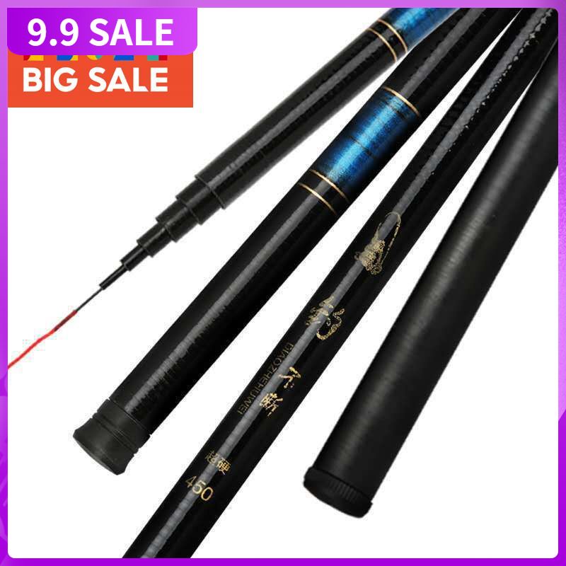 1Pcs Portable Telescopic Fishing Rods 1.8/2.7/3.6/4.5/5.4M Pole Fiberglass Ultra Light Telescopic Carp Spinning Fishing