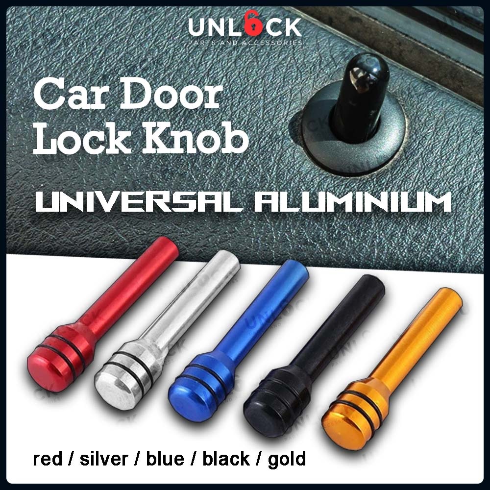 1pcs Universal Aluminum Interior Door Lock Pintu Knob Pin Pins for Car Truck kancil kenari kelisa saga flx fl blm imst