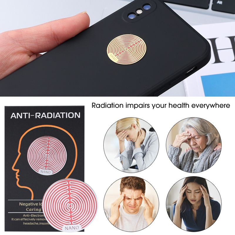 1Pc Universal Mobile Phone Radiation Protection Stickers/Round Self Adhesive EMF Blocker /Anti-Radiation Sticker For Phone Laptop Tablet and All Electronic Devices