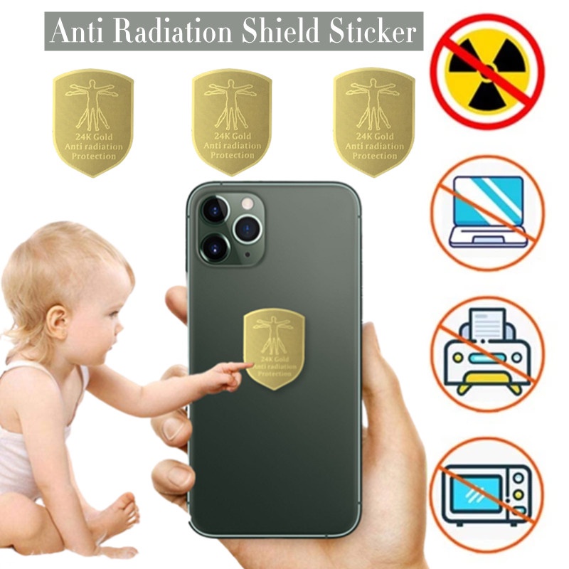 1PC Universal Shield shaped Anti Radiation Mobile Phone Sticker Protector EMF Protection Blocker For Laptop Tablet