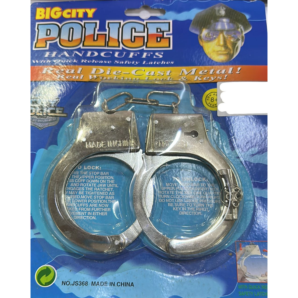 1set Simulation Handcuffs Thumb Toy Open Holder Charm Key Ring