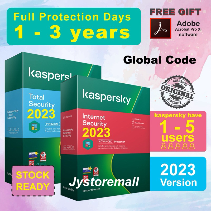 【1 user】Kaspersky Total Security 2023 version & Kaspersky Internet Security 2023 version (Premium Antivirus)