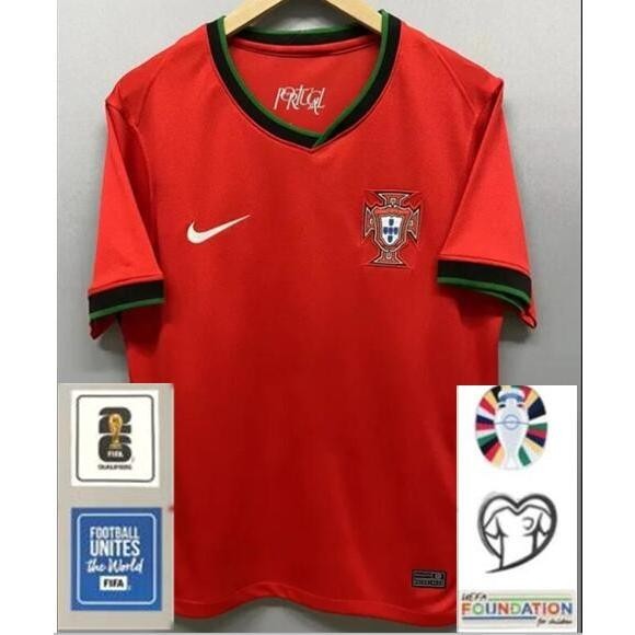 2024 Europe-Portugal Home Men's Football T-Shirt High Quality Broadcast S-4XL