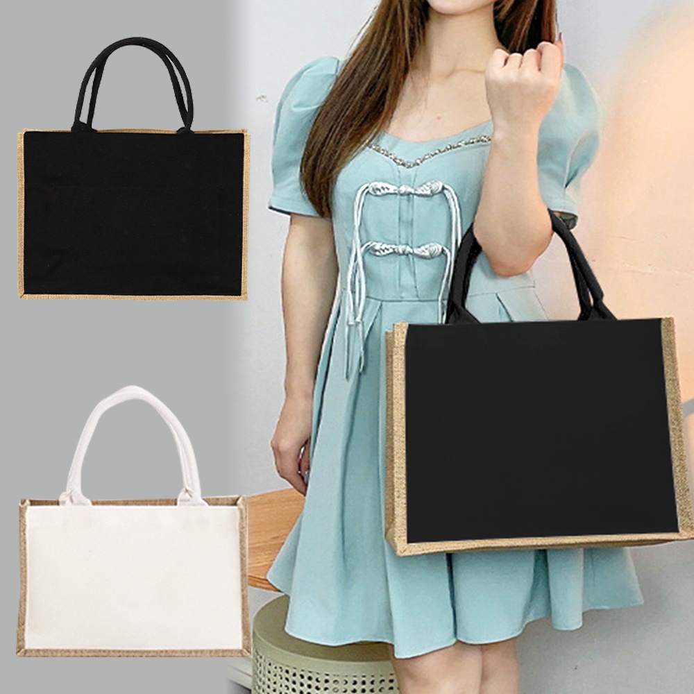 2024 New Jute Bag Handbag Linen Shoulder Bag Sacks Jute Imitation Linen Bags Women Shopping Bags Designer Tote Bags