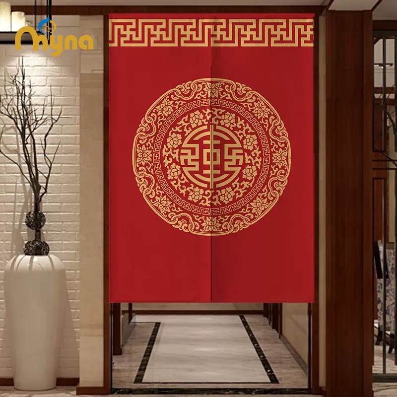 2024 New Year Design Langsir Dapur Pintu Door Curtain Kitchen Restaurant Telescopic Rod Japanese Style FabricTirai 华人新年