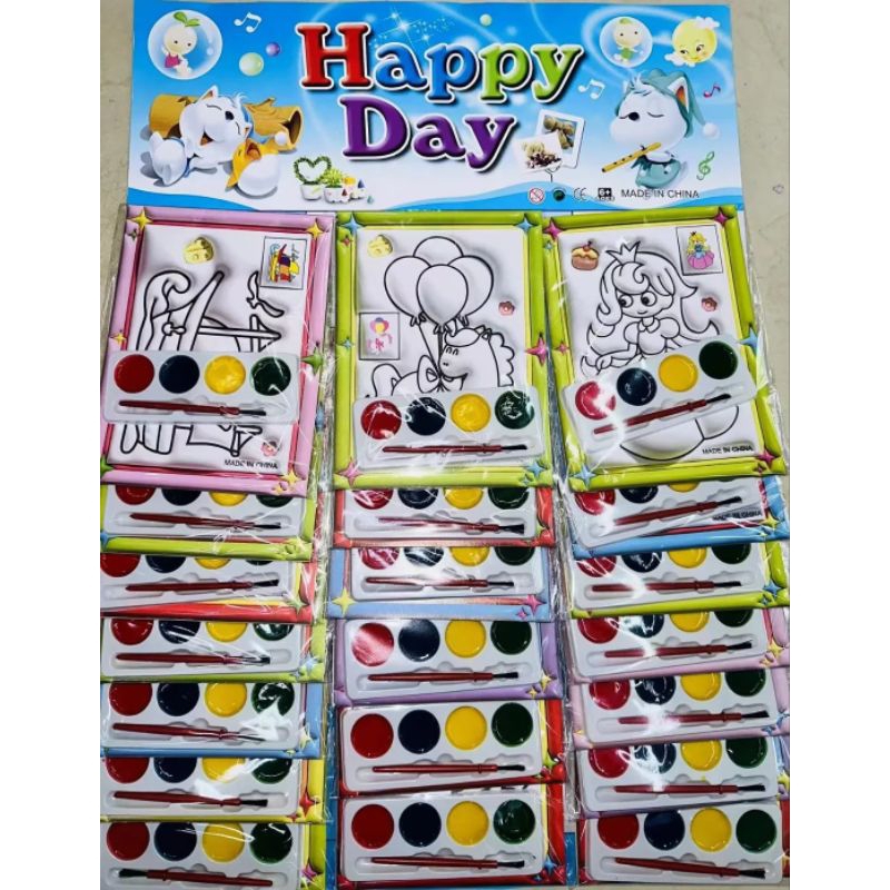 20pcs Children's Watercolor Painting Doodle Board DIY Hand-Painted Cartoon Coloring Watercolor Painting Educational Toys