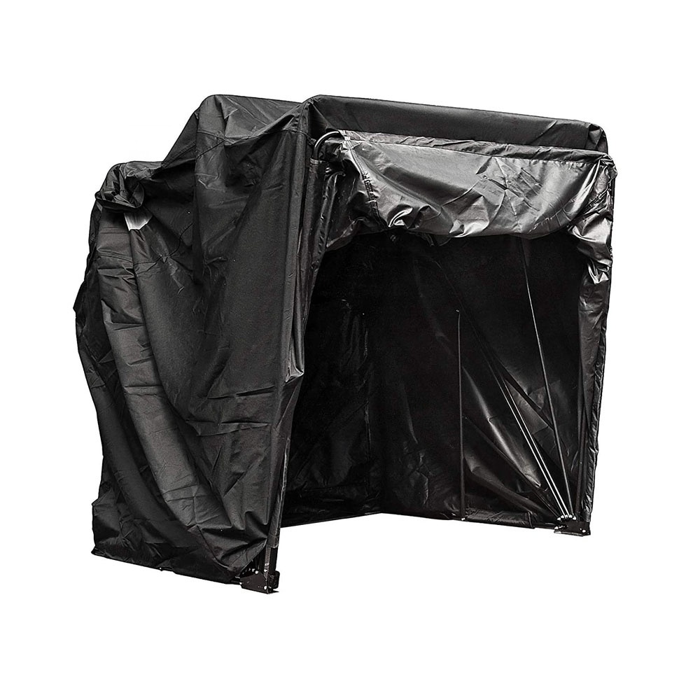 210D Oxford Cloth Waterproof Aluminum Alloy Bracket Foldable Motorcycle Storage Shelter Shed with Silver Coating