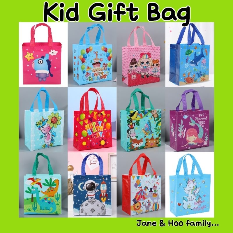 ❤24HR发货❤ Kids Eco-friendly Tote Bag Waterproof 儿童 环保手提袋 覆膜无纺布 防水