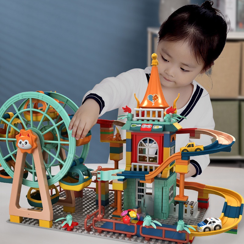 266/268/290 PCS Marble Race Run Building Blocks Architecture Castle Blocks Toys Car Action Figures Friends Children Educational Toys