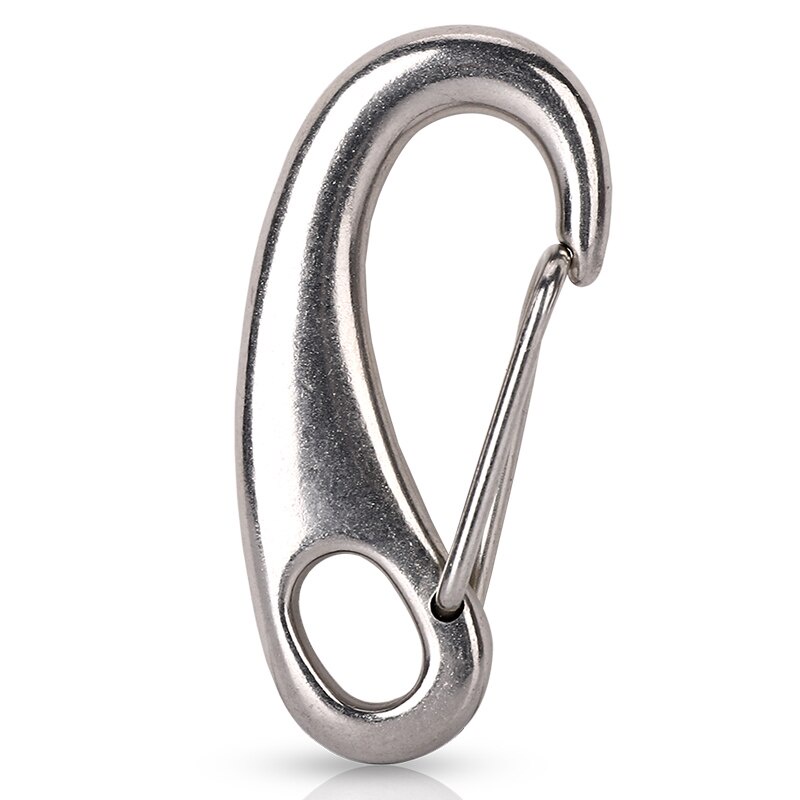 2 inch carabiner clip flagpole flag clip stainless steel 304 rope boat clip key chain dog rope fishing camping clip