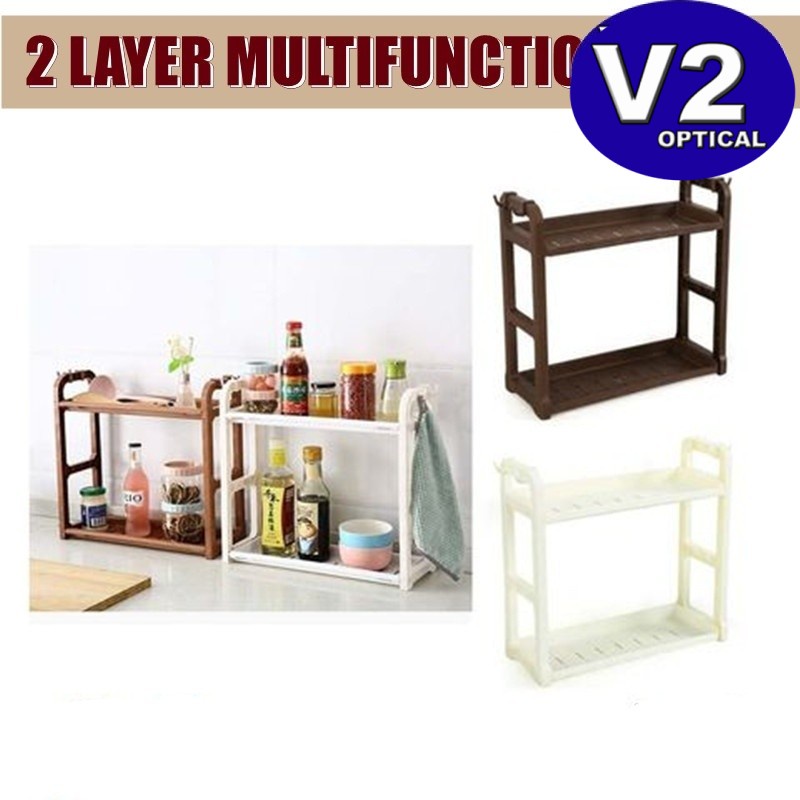 2 Layer Kitchen Rack Storage Rack Condiment Appliance Multipurpose Shelf Classy Home Kitchen Rack