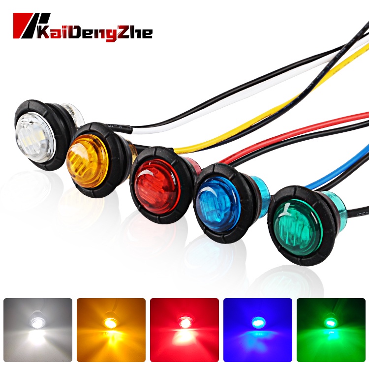 2 PCS 3 LED Auto Side Marker Indicator Lights 12V 24V Car External Lights Warning Tail Light For Car Trailer Truck Lorry Car Accessories