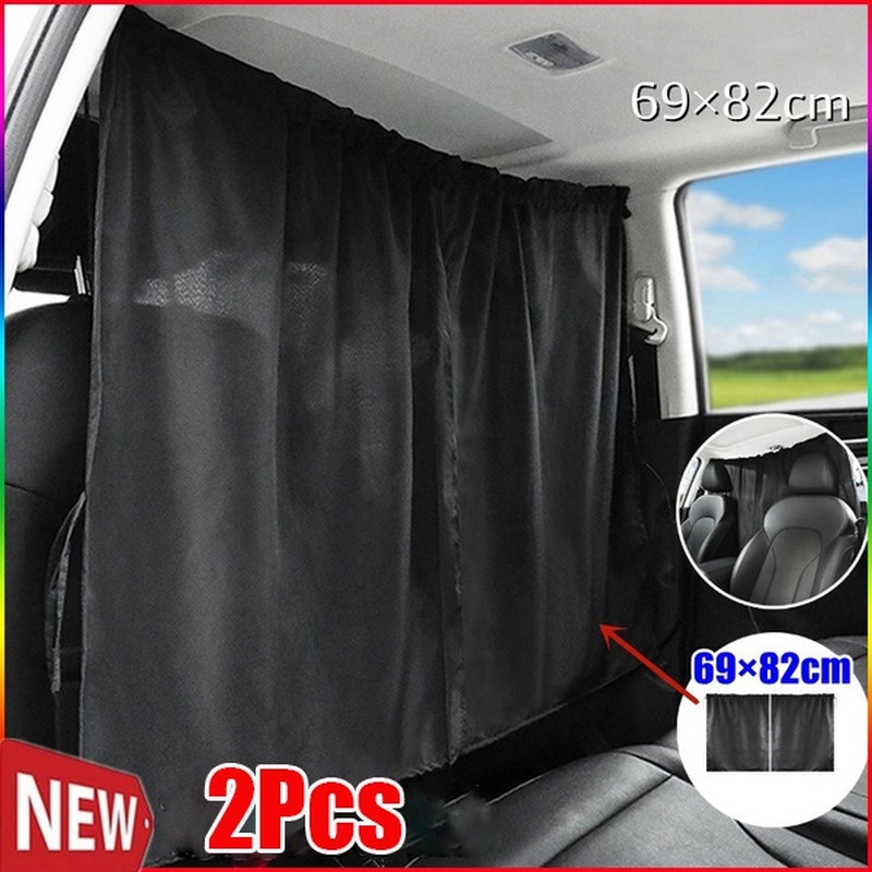 2Pcs/Set 69*82cm Car Partition Curtain/Protection Commercial Air-conditioning Sunshade Privacy Curtain/For Taxi Cab