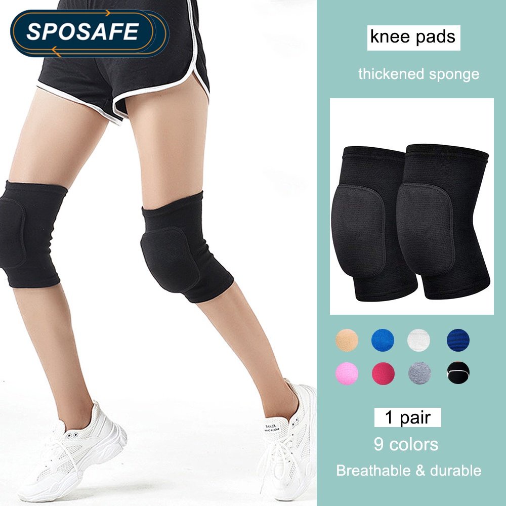 【2 PCS】SPOSAFE 1 Pair kids adult knee pads knee brace for Men Women knee compression support for Volleyball Football Dance Yoga Tennis Running cycling knee guard support
