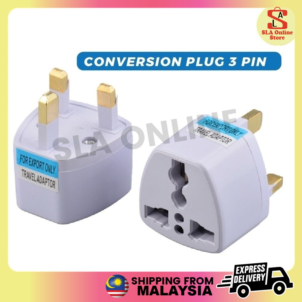 3-Pin Universal Adapter Plug Head UK 3 Pin Malaysia China Plug Socket US/EU/AU to UK Plug Adaptor