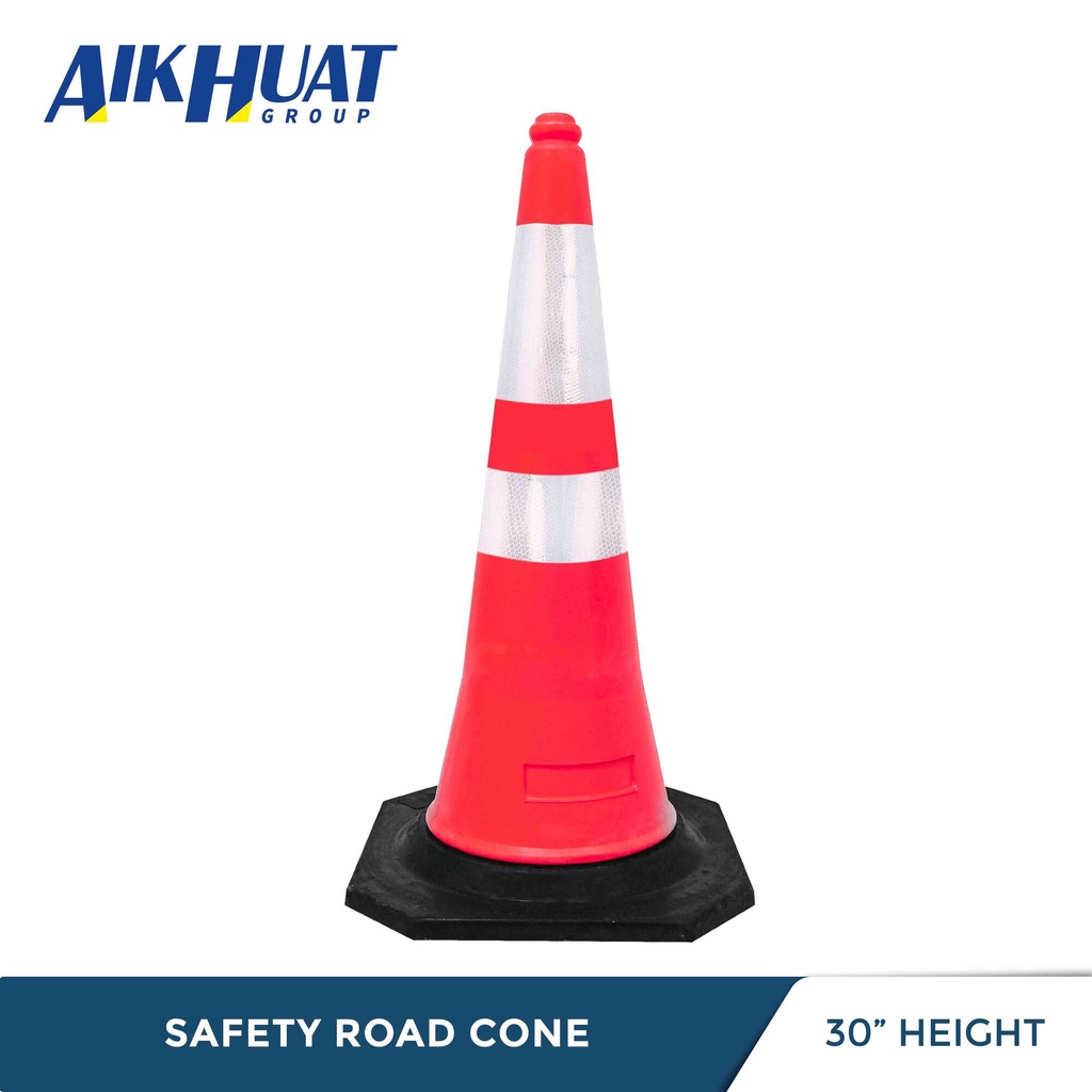 30"/77cm Heavy Duty Safety Cone Road Cone Traffic Cone PVC Reflective Sticker Kon Keselamatan Jalan Raya