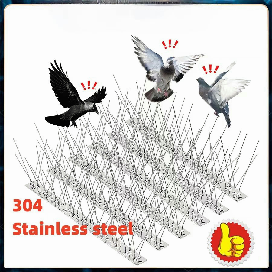 33cm Bird Repellent Mat Spikes S/Steel Animal Repeller Chase Birds Device Dashboard Penghalang Burung Besi Tajam 驱鸟障碍物