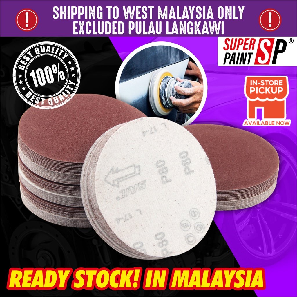 3/4/5" Inch SMALL Size Sanding Disc Abrasive Red 【 Sandpaper 】 Velcro Effect Mesh Grip Kertas Pasir Alat Ukiran Kayu 砂纸