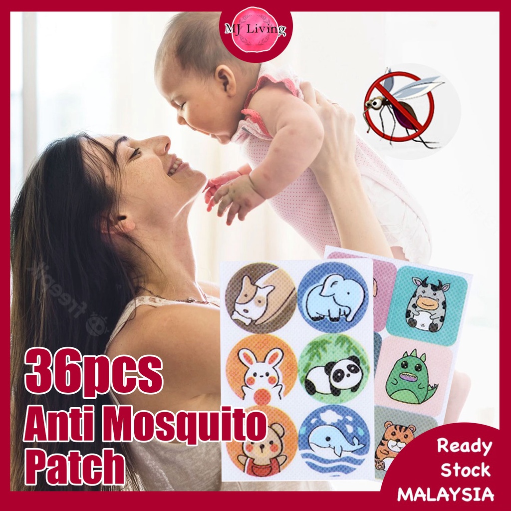 36 PCS Anti Mosquito Patch Essential Oil Sticker Repellent Baby Infant Kids Non Toxic Ubat Nyamuk 防蚊贴 驱蚊贴