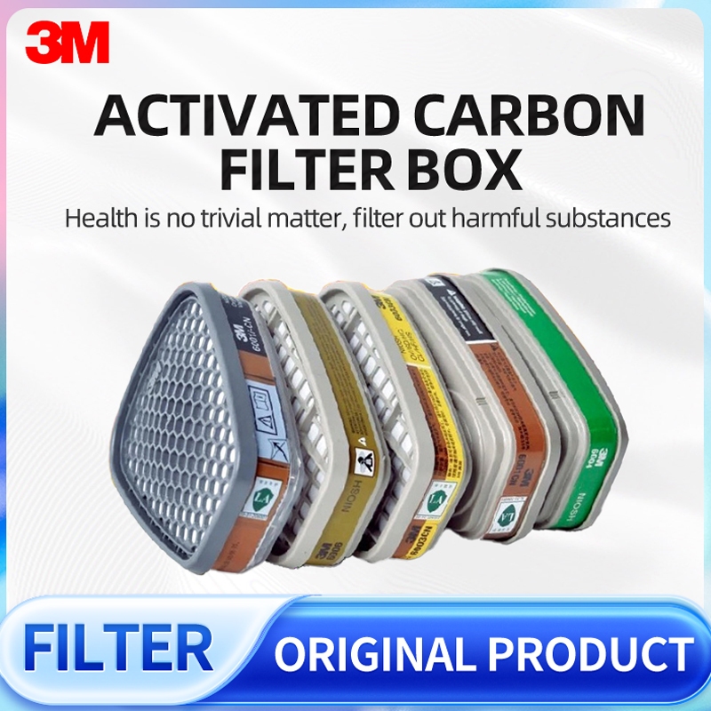 3M 6001/6003/6006 anic Vapor/ Acid Gas Half Face Mask Respirator Particulate Filterspraying Respirator Mask Filter Box