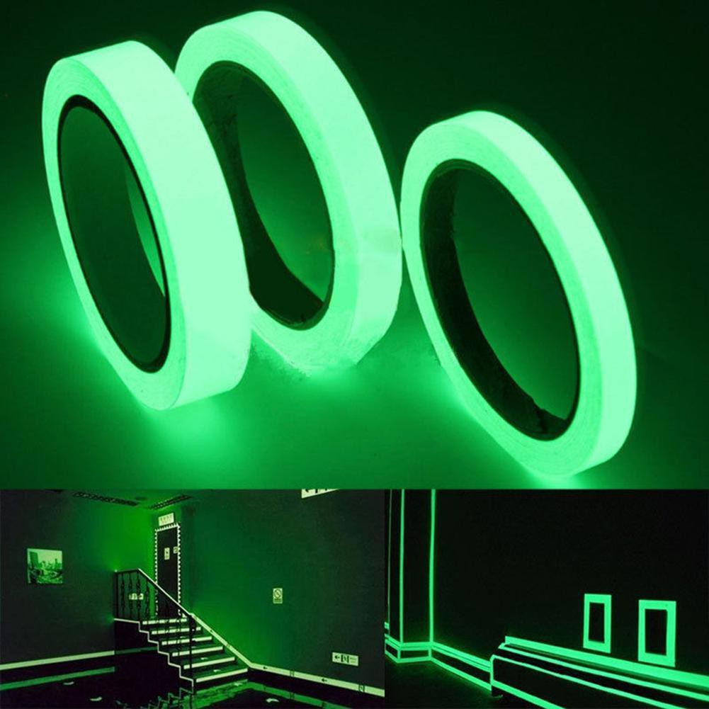 3M Glow In The Dark Luminous Fluorescent Night Self-adhesive Safety Sticker Tape For door/Fishing Rod/car夜光胶带荧光贴纸 反光舞台胶带