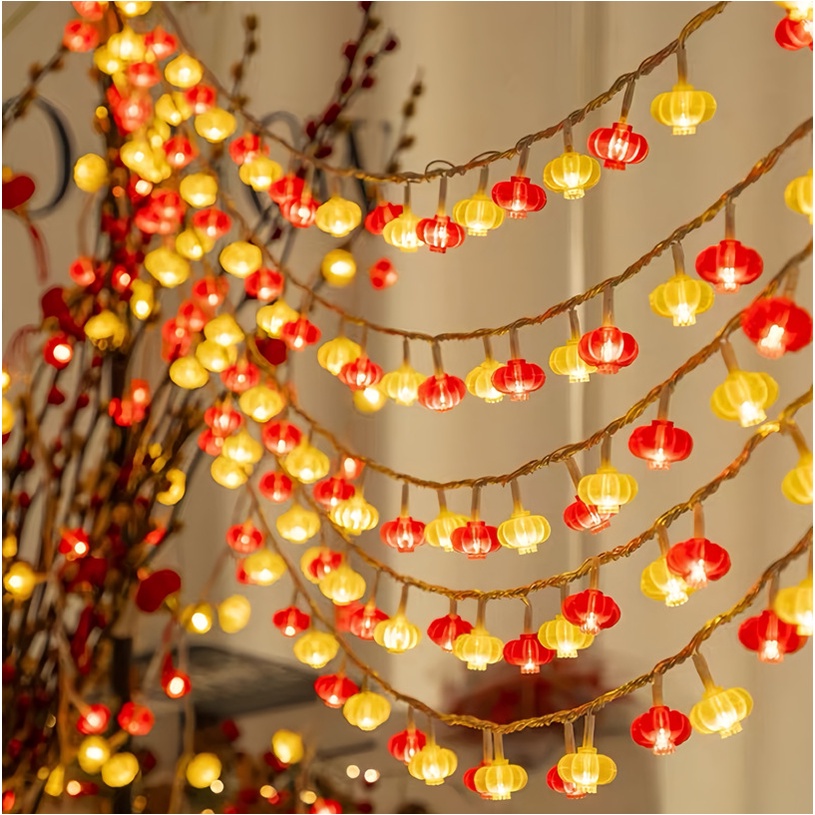 4M New Year LED Decorative String Lights/Lantern Solar Lights/Chinese Knot Lights/Spring Festival Decoration Lanterns Fairy String Lights 2024 CNY Decoration