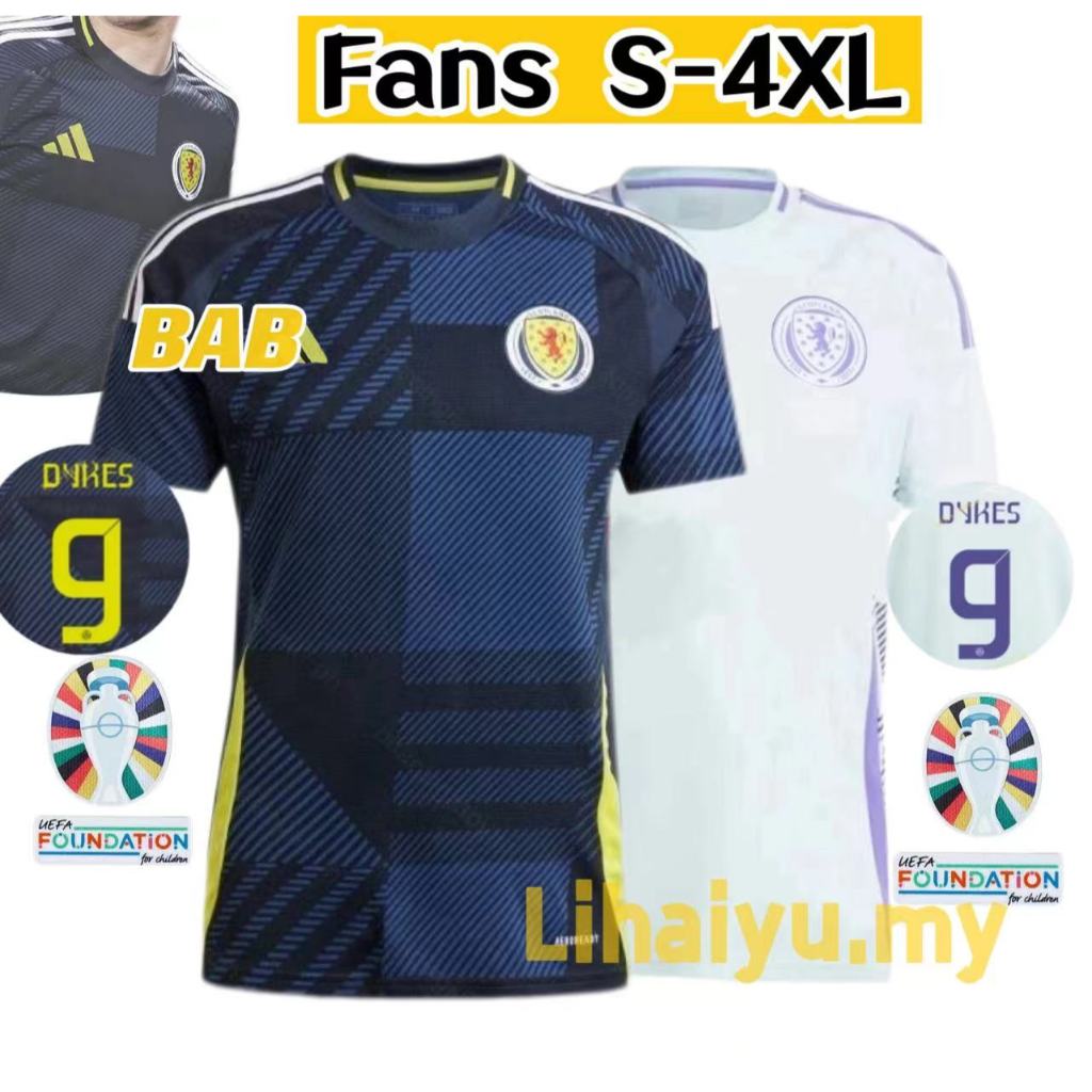 【 4XL Fan Version 】2024-25 Scotland Home and Away Kits Men's Top Football Jersey in Stock 24 Hours Shipping