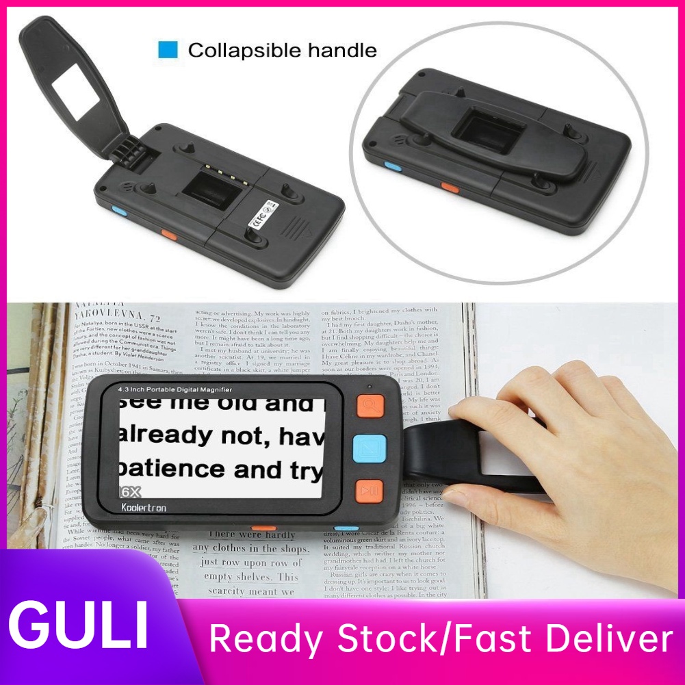 5 Inch LCD Low Vision Digital Magnifier Electronic Reading Aid US110-240V 4-32X HD Visual