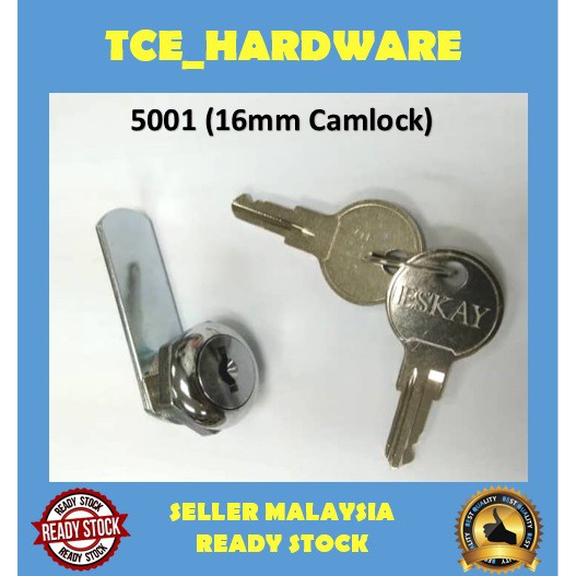 5001 Cam Lock 16mm Fire box & switch box lock (Made In Taiwan) Key Alike System