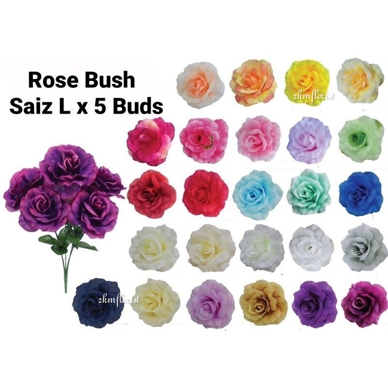 (5HEADS) ROSE BUD Artificial Flower bunga dulang Wedding Decoration 5 kuntum Pelamin Hand Bouquet sejambak