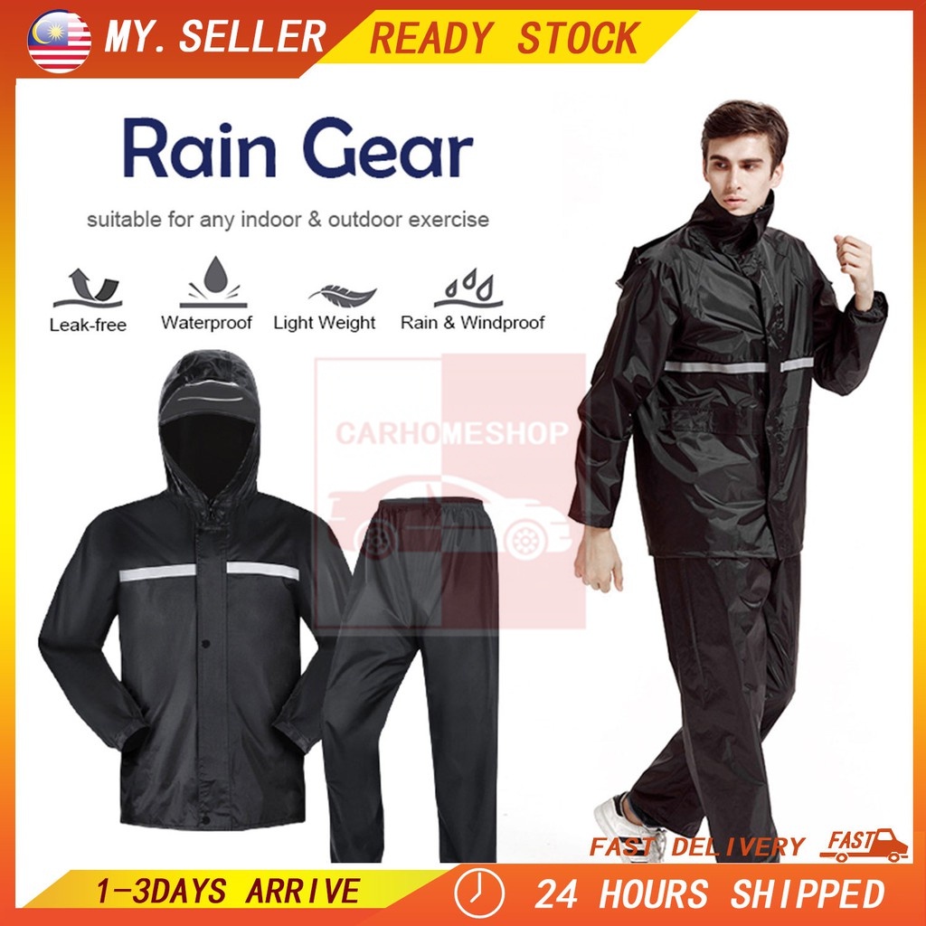 【5 Size】Motorcycle Rain Coat Waterproof Baju Hujan Motor Bicycle Outdoor Raincoat Motorbike Rainsuit 雨衣